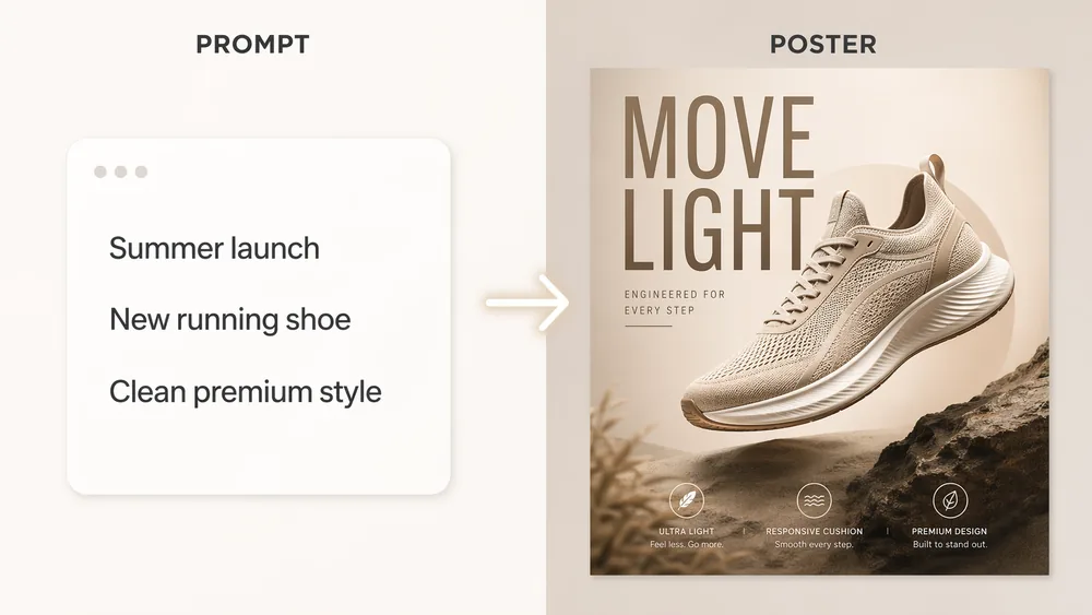 AI poster and ad creative generator example